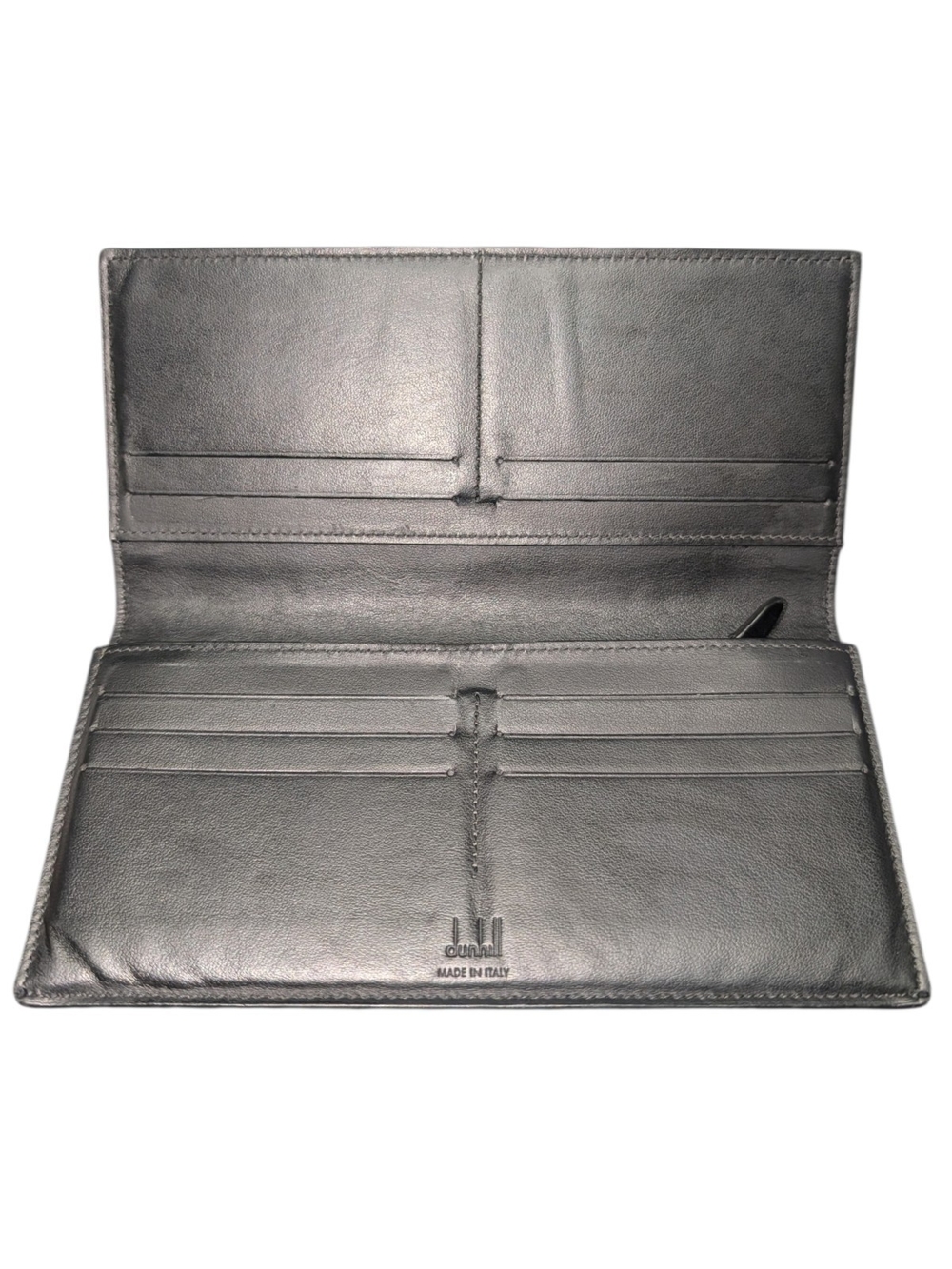 Dunhill Gray Saffiano Leather Logomania Bifold Long Wallet - Picture 4 of 8